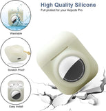2 In 1 Silicone Soft Comprehensive Protective Skin Cover Compatible with AirPod 1&2 and AirTag