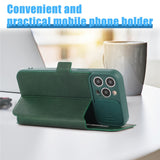 Flip Card Slide Camera Lens Protection PU Leather Phone Case For iPhone 13 12 11 Pro Max Mini