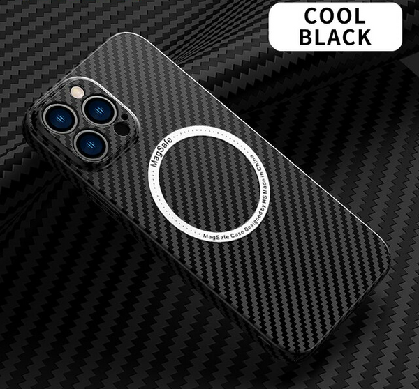 Carbon Fiber Texture Magsafe Magnetic Wireless Charging Case for iPhone 14 series