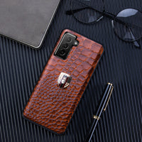 Genuine Leather Sport Car Case for Samsung Galaxy S22 S21 S20 Note 20 Ultra Plus