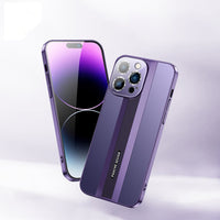 Electroplated PC Frame Shockproof With Full Lens Protection Matte Case For iPhone 14 13 series
