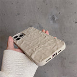 Tin Foil Pleats Soft Silicone Case ForiPhone 13 12 11 Pro Max Mini