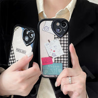 Cute Label Pattern Shockproof Silicone Case For iPhone 13 12 11 Series