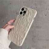 Tin Foil Pleats Soft Silicone Case ForiPhone 13 12 11 Pro Max Mini