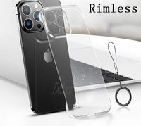 MagSafe Acrylic Full Camera Lens Protection Rimless Borderless Matte Case For iPhone 15 series