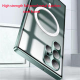 Magnetic Magsafe Metal Frame Frosted Case for Samsung Galaxy S22 S21 Ultra Plus