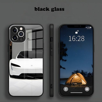 Super Electric Car Tempered Glass Case For iPhone 14 13 12 series