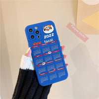 Camera Protector Soft Silicone Calendar Phone Case For iPhone 13 12 11 Series