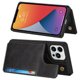 Flip Leather Wallet Credit Card Holder Strap Case for iPhone 13 12 11 Pro Max
