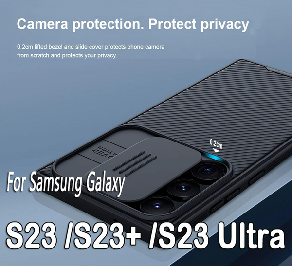 CamShield Pro Slide Lens Camera Back Case For Samsung Galaxy S23 Ultra Plus