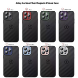 Real Carbon Fiber Texture Magsafe Magnetic Shockproof Case For iPhone 14 13 12 series