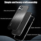 Laser Metal Brushed Lens All inclusive Anti fall Protection Case For iPhone 12 Series