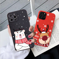 Cartoon Merry Christmas Santa Claus Case For iPhone 13 12 11 Series