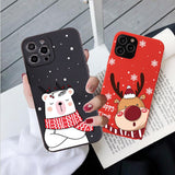 Cartoon Merry Christmas Santa Claus Case For iPhone 13 12 11 Series