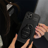 Funny 3D Grenade Ring Phone Case For iPhone 12 11 Series
