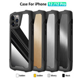 Airbag Shockproof Hard Metal Bumper Case For iPhone 12 11 Series