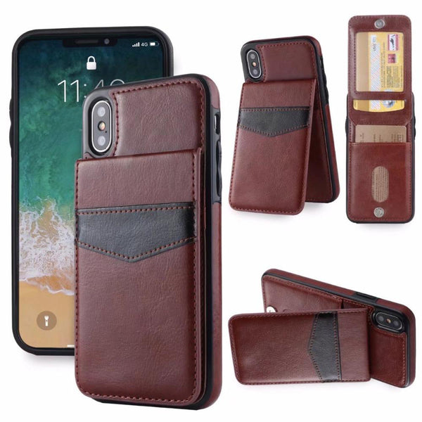 Vertical Leather Flip Case For iPhone X 8 7 6 Plus