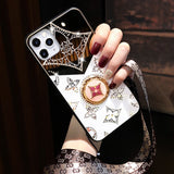Luxury Mirror Diamond Case With Finger Ring For iPhone 13 12 11 Series