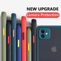 Luxury Matte Transparent Camera Protection Shockproof Case For iPhone 11 Series