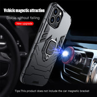 Shockproof Armor Case with Ring Stand for iPhone 13 12 11 Series