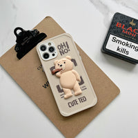 Cute Trend Creative 3D Teddy Bear Cartoons Case For iPhone 12 12 Series