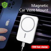 15W Magnetic Wireless Car Charger Mount Adsorbable Phone For iPhone 12 Pro Max