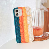 Push it Stress Relief Soft Silicone Case For iPhone 13 12 11 Series