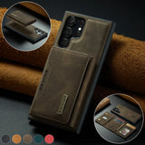 2 In 1 Detachable Magnetic Wallet Card Holder Pocket Leather Case For Samsung Galaxy S24 S23 S22 S21 Ultra Plus