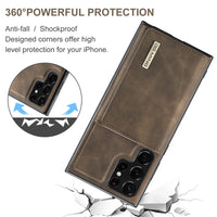 2 In 1 Magnetic Wallet Card Slot Holder Kickstand Leather Case For Samsung Galaxy S24 S23 S22 S21 Ultra Plus