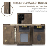 2 In 1 Magnetic Wallet Card Slot Holder Kickstand Leather Case For Samsung Galaxy S24 S23 S22 S21 Ultra Plus