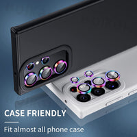 2 Pcs Camera Lens Protector Tempered Glass Camera Cover for Samsung Galaxy S23 Ultra Plus