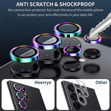 2 Pcs Camera Lens Protector Tempered Glass Camera Cover for Samsung Galaxy S23 Ultra Plus