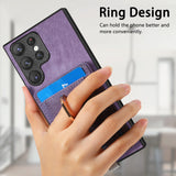 2 in 1 Magnetic Cards Bag Wallet With Ring Holder Case For Samsung Galaxy S23 S22 S21 Ultra Plus