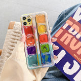 Fashion Creative 3D Colorful Pigment Phone Case For iPhone 12 11 Series