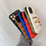 Fashion Bananas Down Jacket Silicone Case For iPhone 14 13 12 series