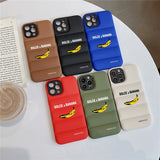 Fashion Bananas Down Jacket Silicone Case For iPhone 14 13 12 series