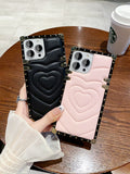 Love Heart Luxury Leather Case For iPhone 14 13 12 series