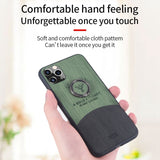 Luxury Cloth Ring Holder Case For iPhone 12 11 Series