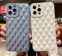 Luxury Diamond Lattice Soft Silicone Case for iPhone 14 13 12 series