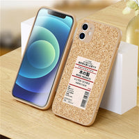 Japanese Wood Grain Label Soft Cork Fiber Cooling Case For iPhone 13 12 Series