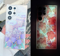 Tulip Quicksand Noctilucent Flower TPU Case for Samsung S23 S22 S21series