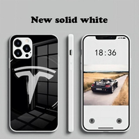 Super Electric Car Tempered Glass Case For iPhone 14 13 12 series