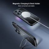 Shockproof Magnetic Wireless Charging Case With Ring Stand For iPhone 14 13 series