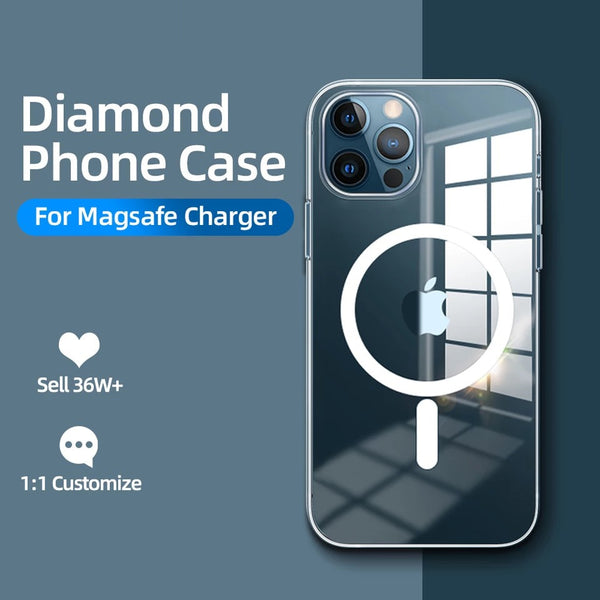 Official Magsafe Magnetic Transparent Case For IPhone 12 Series