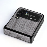 Wood Texture Leather Folding Case for Samsung Galaxy Z Flip 4