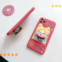 High Quality Cute Sailor Moon Soft Silicon Phone Case with Kickstand for iPhone 11 Series