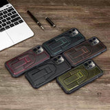 PU Leather Card Pocket Stand Holder Protect Camera Shockproof Case for iPhone 13 12 11 Pro Max