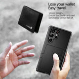 Card Pocket Stand Holder Case for Samsung Galaxy S22 S21 S20 Note 20 Ultra Plus