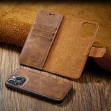 2 in 1 Detachable Leather Wallet Case for iPhone 13 12 11 Pro Max Mini