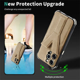 Shockproof PU Leather Card Slot Stand Case For iphone 13 12 11 Series